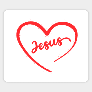 JESUS IN HEART Sticker